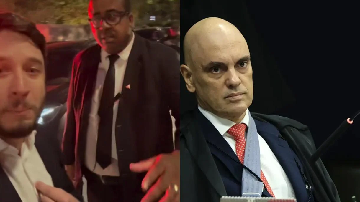 Segurança de casamento do filho de Alexandre de Moraes derruba celular de empresário e vídeo repercute nas redes sociais; confira